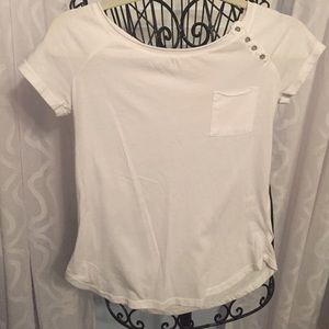 white Velvet brand tee from Anthropologie