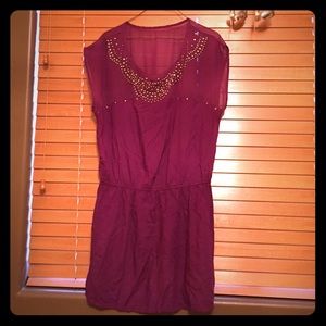 Purple studded tunic