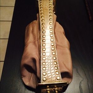 *SOLD* Kathy Van Zeeland Gold Handbag