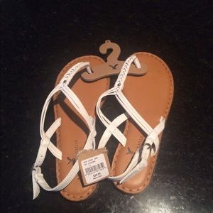 White sandals