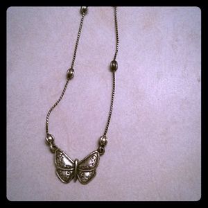 Silver Brighton Butterfly Necklace