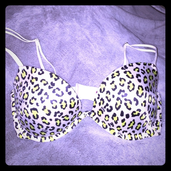 Victorias Secret wht/ylw leopard push-up