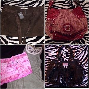 Lot of purses and tanks with skirt