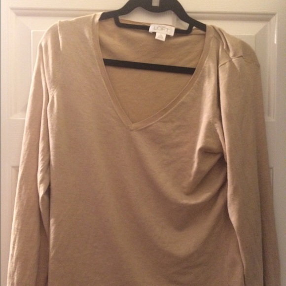Tan v-neck sweater
