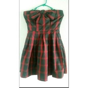 Cute Plaid Bow Dress