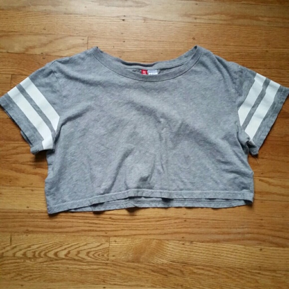 Gray Crop Top