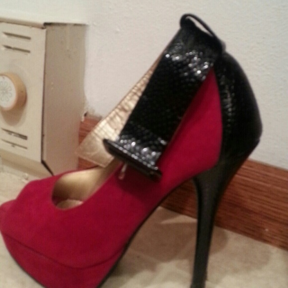 Red and black heel