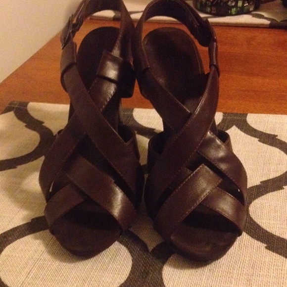 Brown High Heel Sandals - Picture 2 of 4