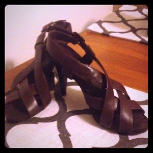 Brown High Heel Sandals