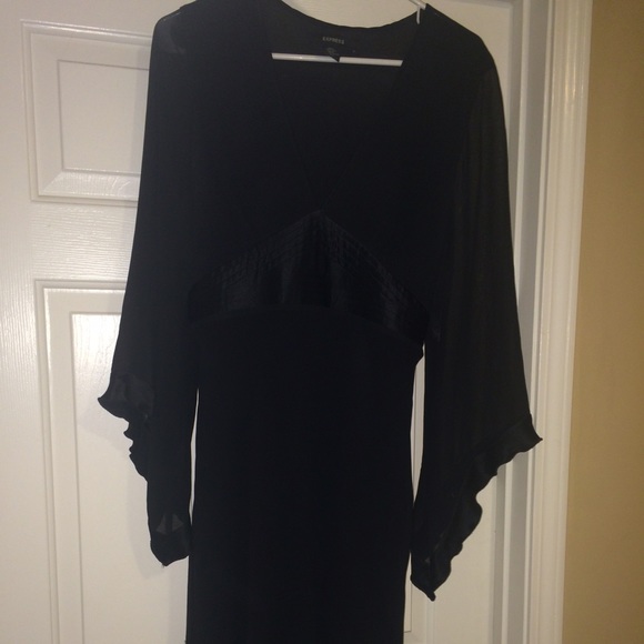 Black silk cocktail dress