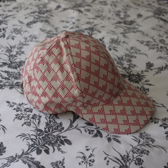 PINK & CREAM STRAPBACK CAP