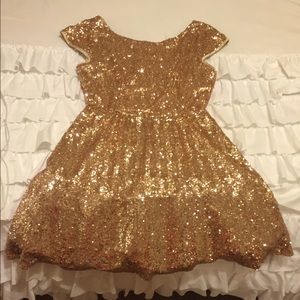 Gold sequin dress