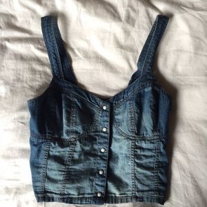 Cropped Denim H&M Bustier