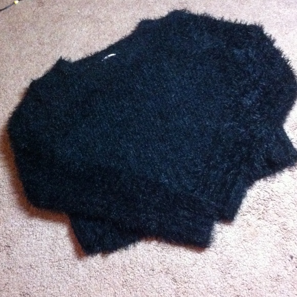 Fuzzy Black Mossimo Crop Top