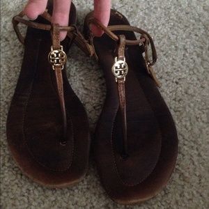 Tory Burch brown Leather sandals
