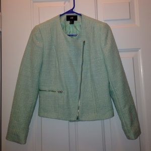 H&M mint zip jacket