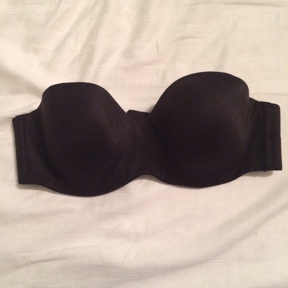 Black Victoria's Secret strapless bra