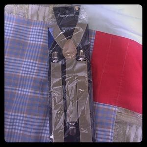 Tan colored suspenders. Brand New.