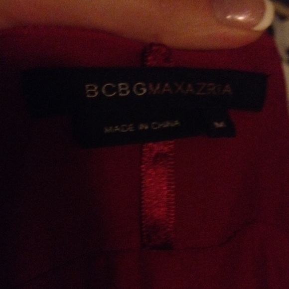 BCBG Medium Cranberry Halter Dress - Picture 3 of 4