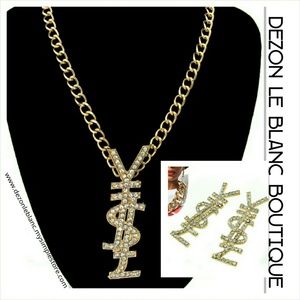 Currency Necklace & Earring Set