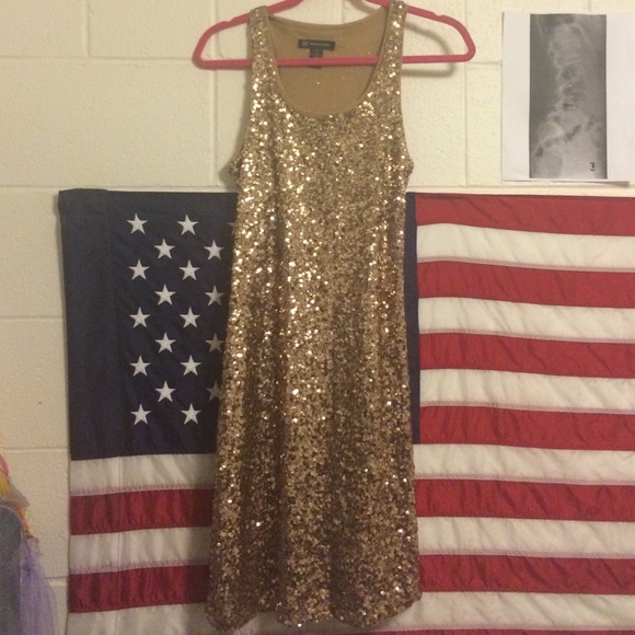 Gold sequin mini dress from Bloomingdales - Picture 1 of 1