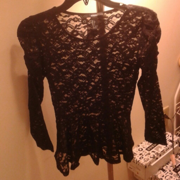 Lace peplum top brand new