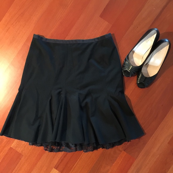 The Limited lace detail Little Black Skirt