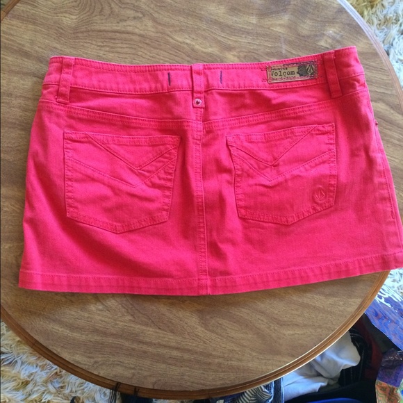 Volcom Red Jean Skirt Size 5