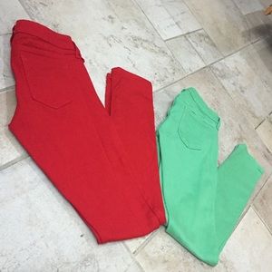 Red and Mint Green Colored Pants!