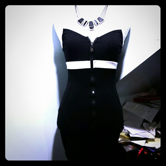 Nwt G by Guess zip bodycon dress XS - Picture 1 of 4