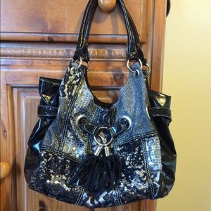 Black bling purse