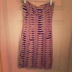 Bebe Pink and Black ruffled dress