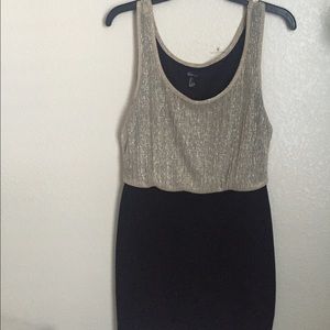 Silver and Black Prom Dress