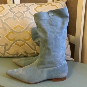 Aldo Blue Mid Calf Slouch Boots