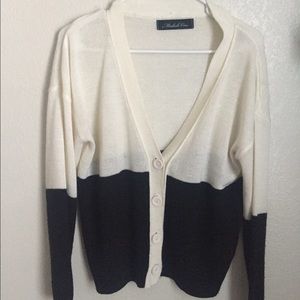 Monochrome Black and White Cardigan