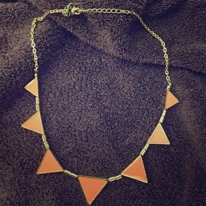 Orange triangle necklace