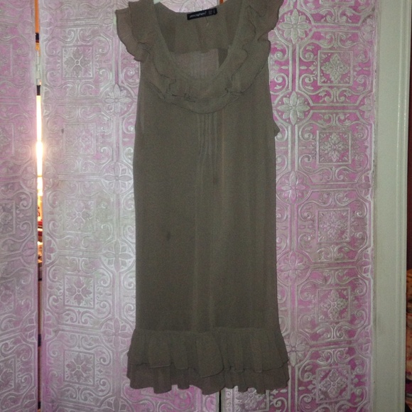 Sheer top with ruffles
