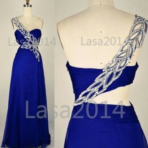 Royal blue prom dress