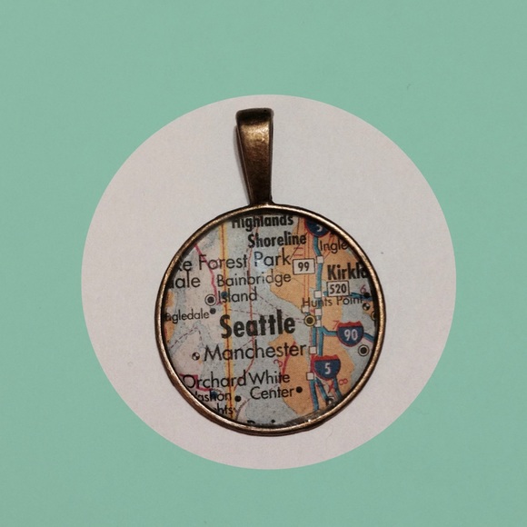 Seattle Map Pendant