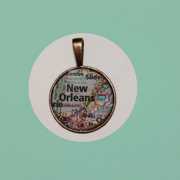 New Orleans Map Pendant