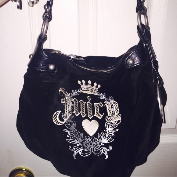 JUICY COUTURE VELVET BLACK BAG