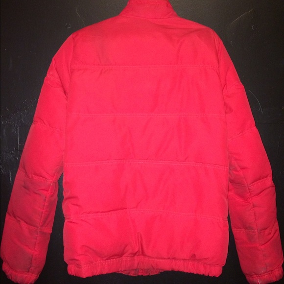 Red Hollister men's winter jacket. - Picture 2 of 3