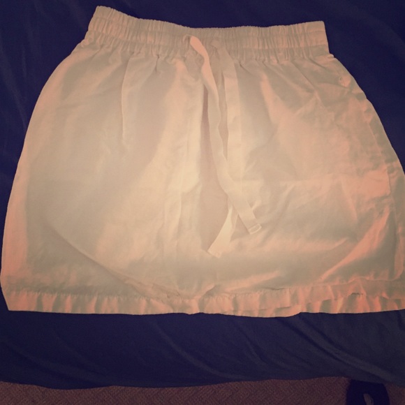 NWOT! J.crew white cotton/ramie skirt