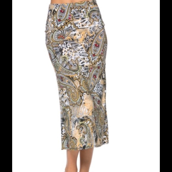 A Line mid-length skirt - Picture 2 of 2