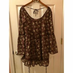 🌿Floral Long-Sleeved Sundress
