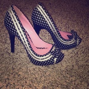 Cute polka dot heels
