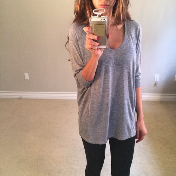 Tops - Grey Knit Dolman Top S M L