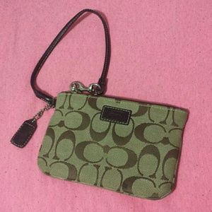 Tan Coach Wristlet