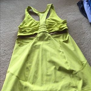 Tank with built in bra. Cute lime green color
