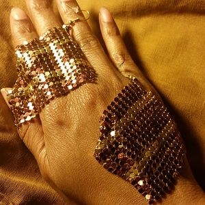 Bronze and Gold Chandelier Earrings